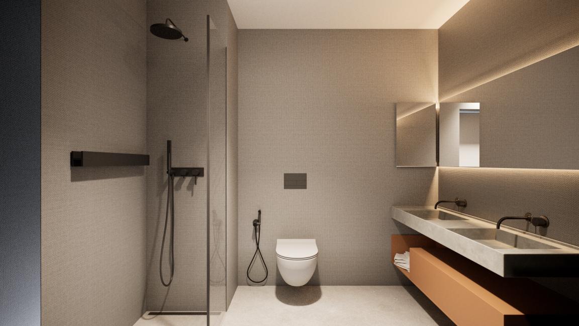 Modernes Badezimmer mit Dusche