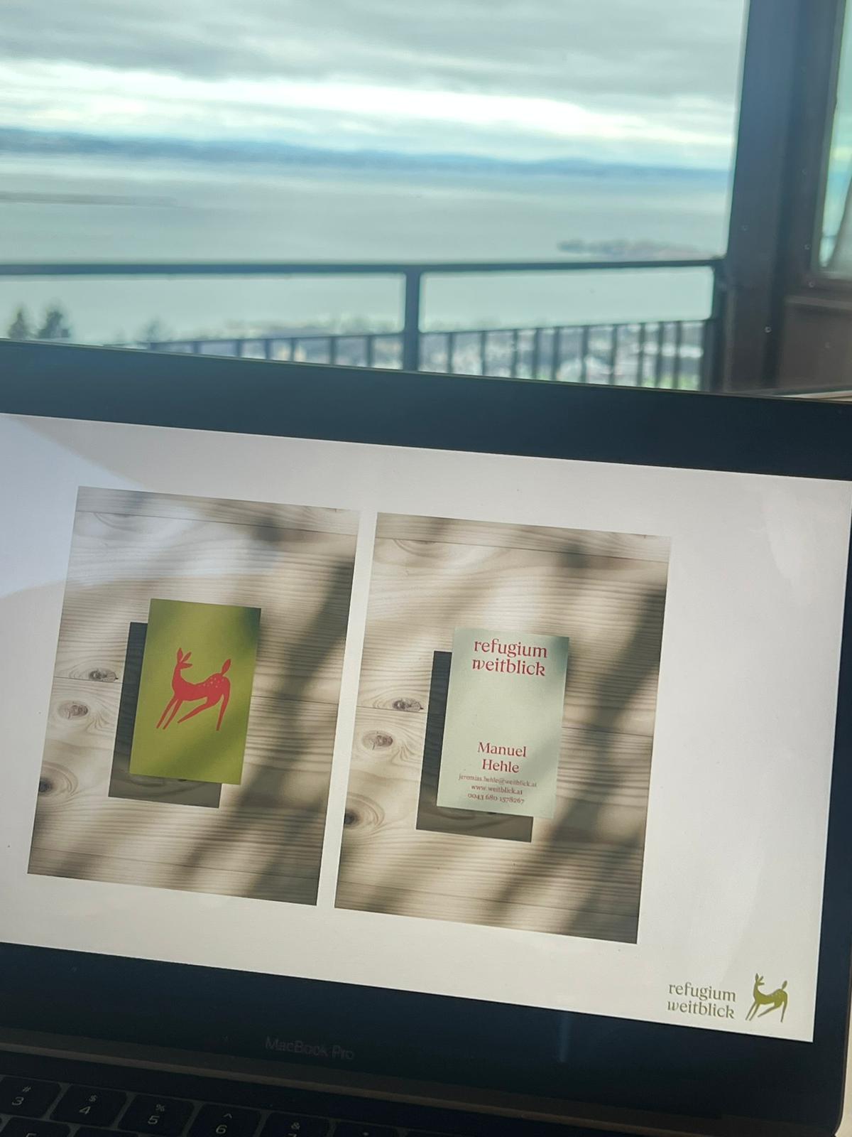 Refugium Weitblick Branding Präsentation mit Reh-Logo